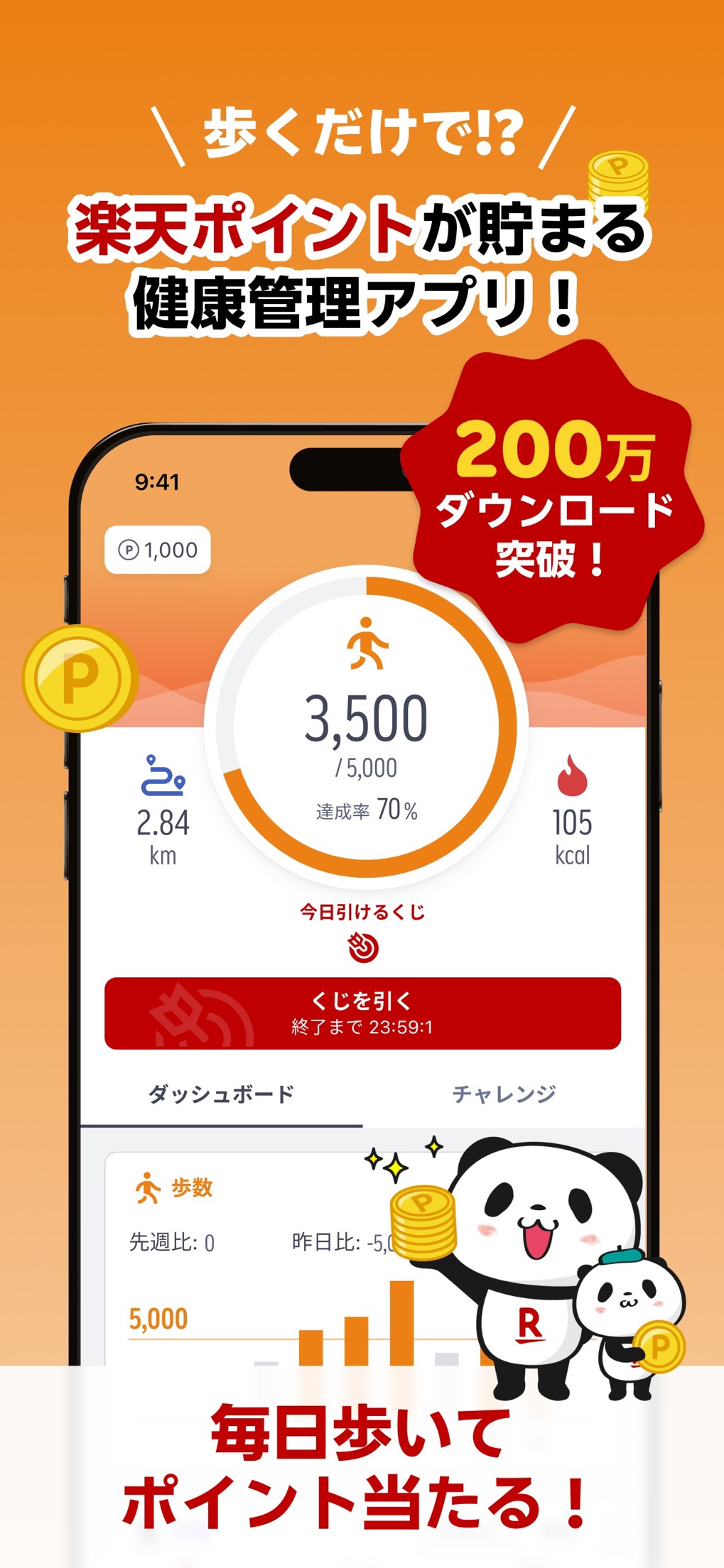 楽天ヘルスケアの画面 1